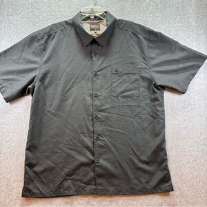 Quiksilver Waterman Button-Up Shirt Mens Size XXL green Short Sleeve Comfort Fit